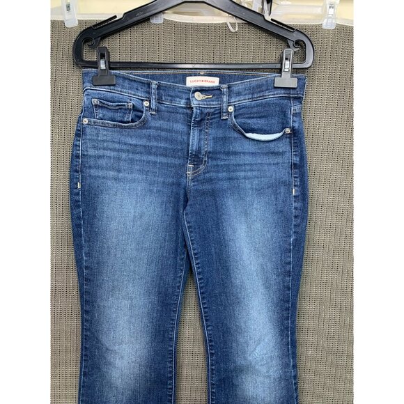 Lucky Brand Women's Size 6 Blue Bootcut Jeans Denim Mid Rise Lightly Distressed - Picture 10 of 11
